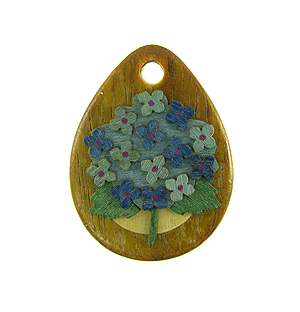 Robles wood drop with hydrangea design