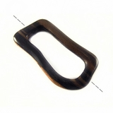 Black ebony wood hoop design 65mm