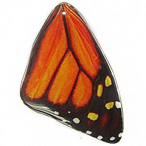 Laminated butterfly paper print Red large