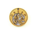 Wooden round message pendant natural-dream