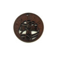 Wooden round message pendant stained-faith