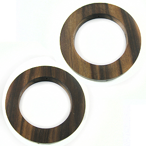 Tiger ebony wood rings 46mm