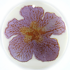 Metallic Purple "Gumamela" Flower Design Round Makabibi