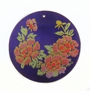 Violet Round Laminated Capiz Shell Lilac