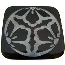 Laser-etched Square Tab Shell Pendant