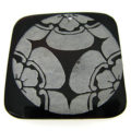 Laser-etched Square "Tri-flower" Tab Shell Pendant