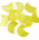 Light Yellow Half Moon Hammer shell Beads 10mm
