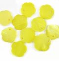 Light Yellow Flower Hammer shell Beads 10mm