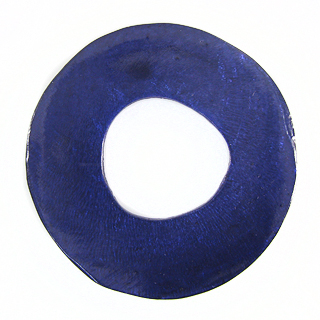 Capiz Shell Irregular Donut 50mm Electric Blue