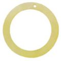 Slight Yellow "O" Ring Hammer shell Hoop Pendant