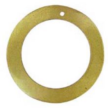 Gold "O" Ring Hammer shell Hoop Pendant 45mm