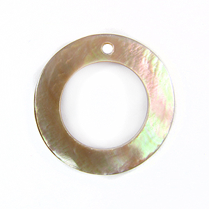 Brownlip "O" Ring 20mm Plain Shell Beads