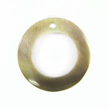 Blacklip "O" Ring 20mm Plain Shell Beads