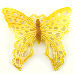 Carved Mother of Pearl Shell "Butterfly" Pendant