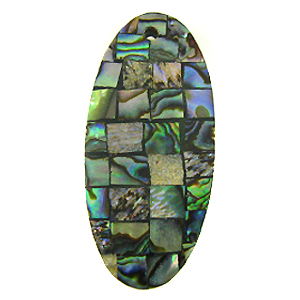 Paua black block oval 44mm wholesale