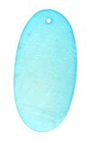 Capiz small oval light blue wholesale pendant