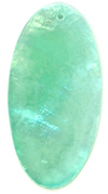 Capiz small oval light green wholesale pendant