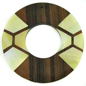 wood donut tiger ebony w/ MOP inlay wholesale