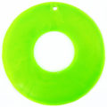 Capiz donut 46mm neon green wholesale pendant