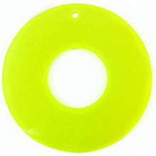 Capiz 46mm donut neon yellow wholesale