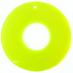 Capiz 46mm donut neon yellow wholesale