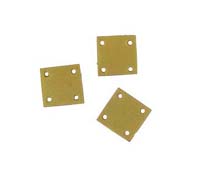 Hammershell square 10mm painted gold