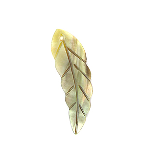 Blacklip leaf 9x28mm wholesale pendant