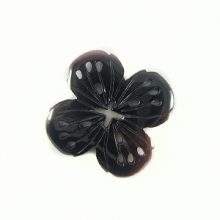 Tab shell carved flower w/ 4-petal 32mm wholesale pendant