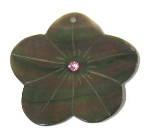 Blacklip 35mm flower w/ purple crystal wholesale