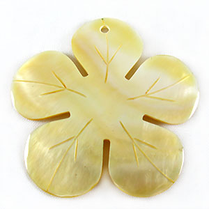 MOP flower carved small wholesale pendant