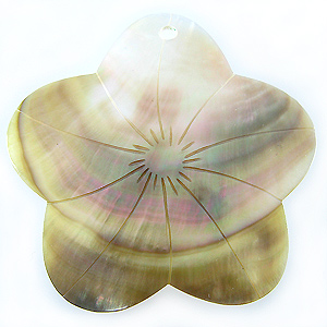 Blacklip flower design large wholesale pendant