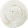 River shell pendant spiral round 50mm