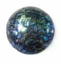 Paua shell dome inlaid cracked