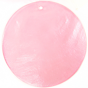 Capiz shell dyed light red 46mm