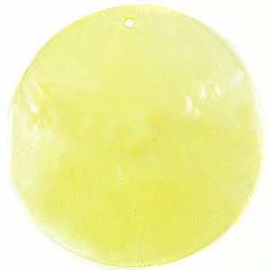 Capiz shell dyed light yellow 46mm