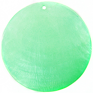 Capiz shell dyed light green 46mm