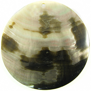 Blacklip shell round moon design
