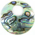 Paua shell 40mm center hole 13-14mm