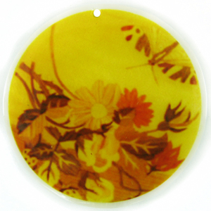 River shell decal print 40mm flower