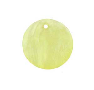 Hammershell 25mm round dyed light yellow