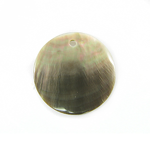 Blacklip shell round 25mm plain