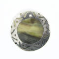 blacklp 30mm round in carved silver wholesale pendants