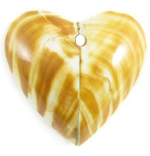 Tiger heart shape shell pendant wholesale