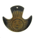 Burnt horn sun design wholesale pendants