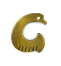 Burnt horn fishhook small wholesale pendants