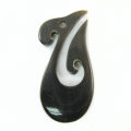 Black horn fishhook medium wholesale pendants
