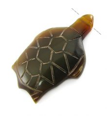 Golden horn turtle pendants