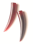 Red tusk horn pendant 40mm