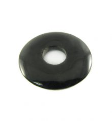 Black donut horn pendant 30mm
