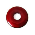 Red donut horn pendant 30mm